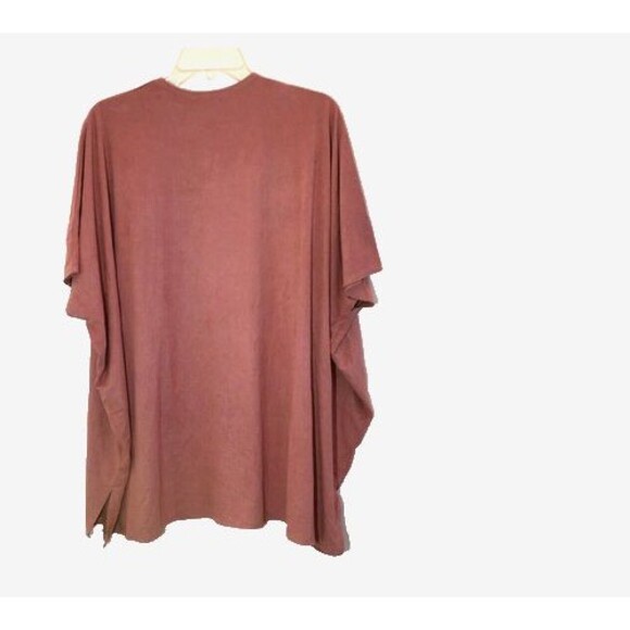 FOREVER 21 S M Vegan Suede Washable Kimono Tunic Open Top Raglan Duster Neutral - Picture 5 of 7